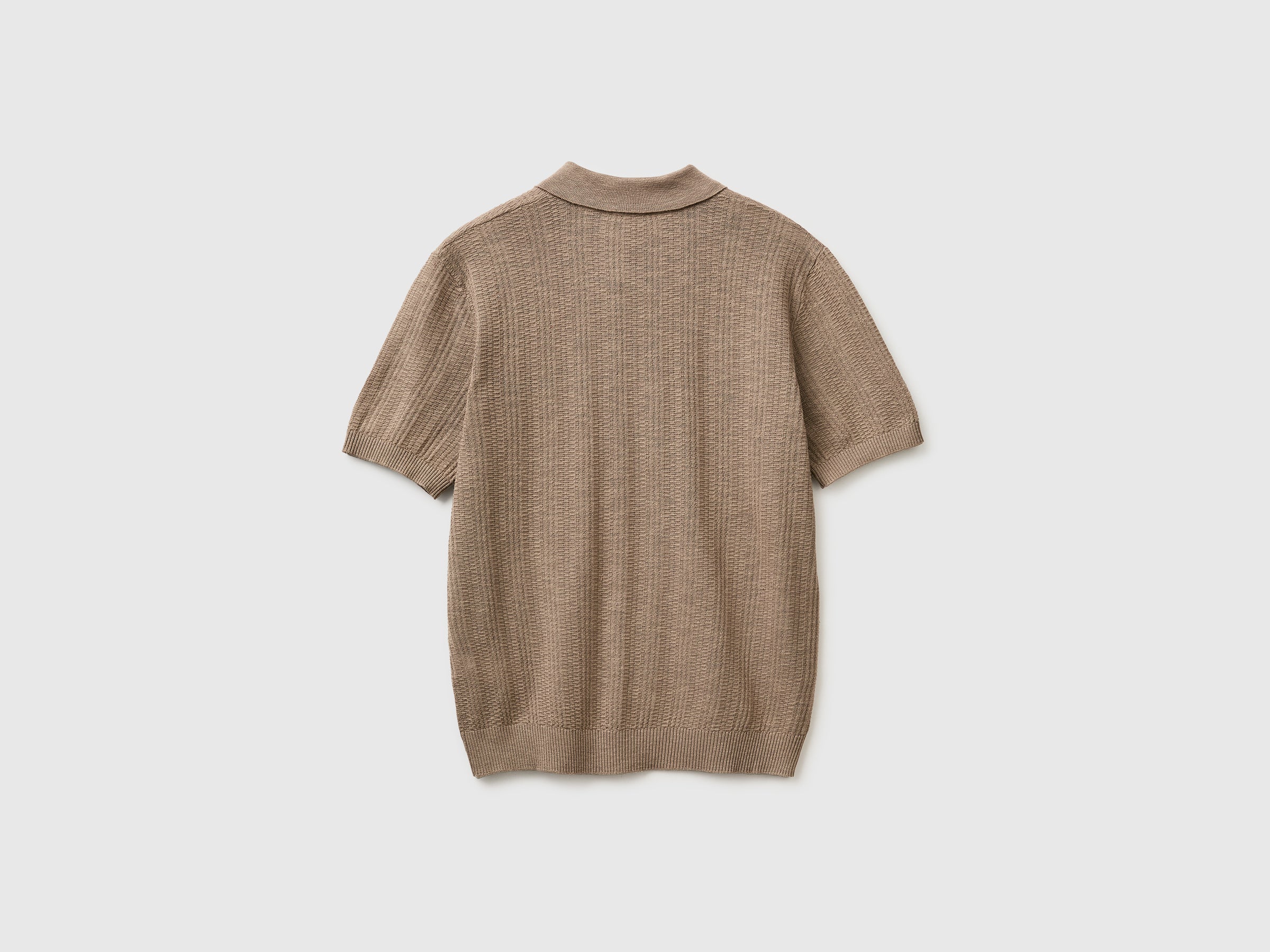 Textured linen blend polo shirt - ucb_image_BS