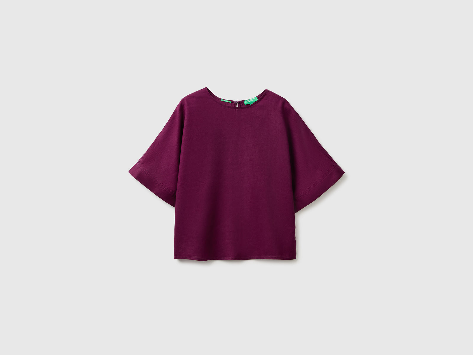 Blusa de gola redonda em linho puro - ucb_image_FS