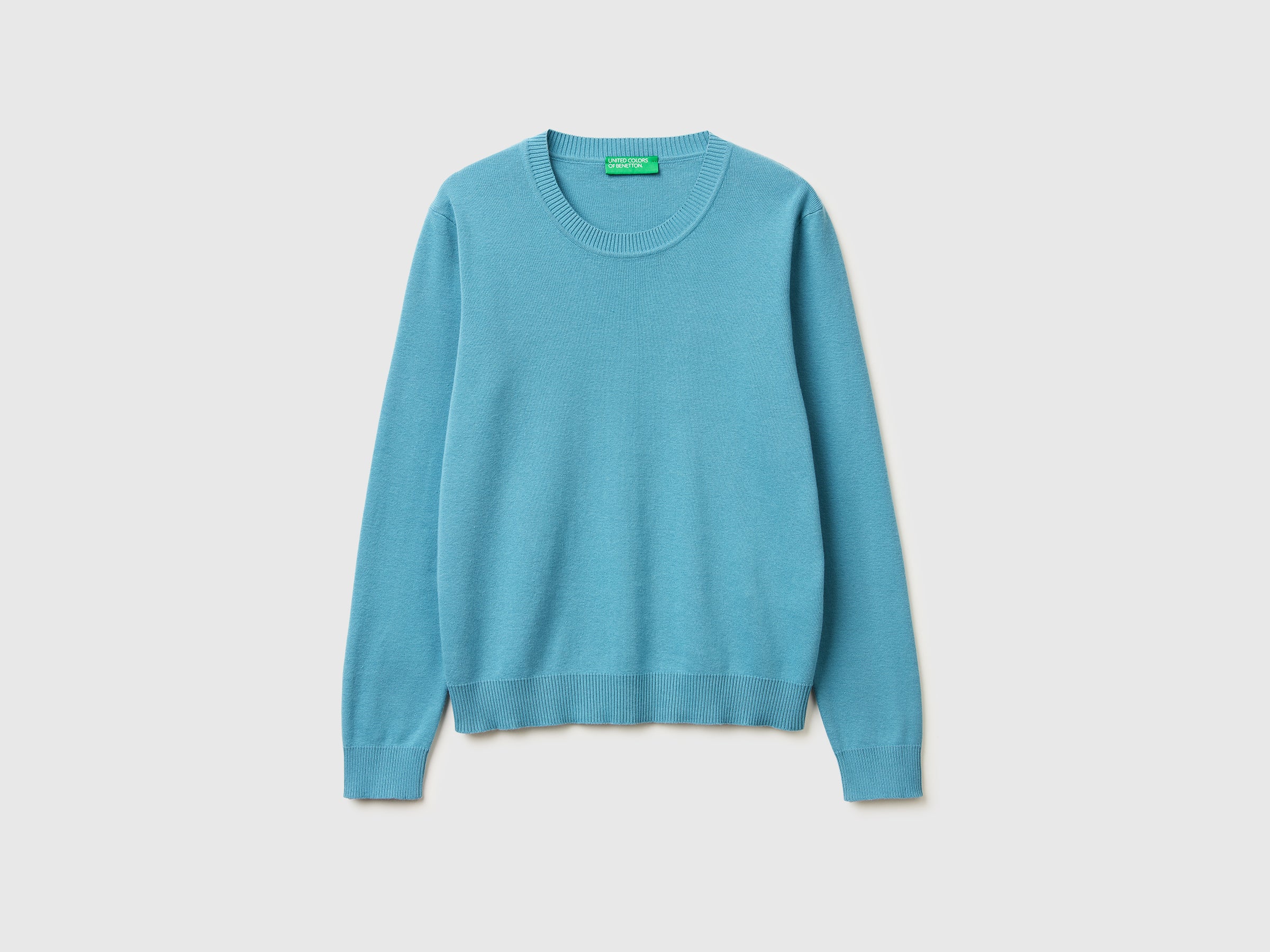 Powder blue sweater in cotton tricot - ucb_image_FS