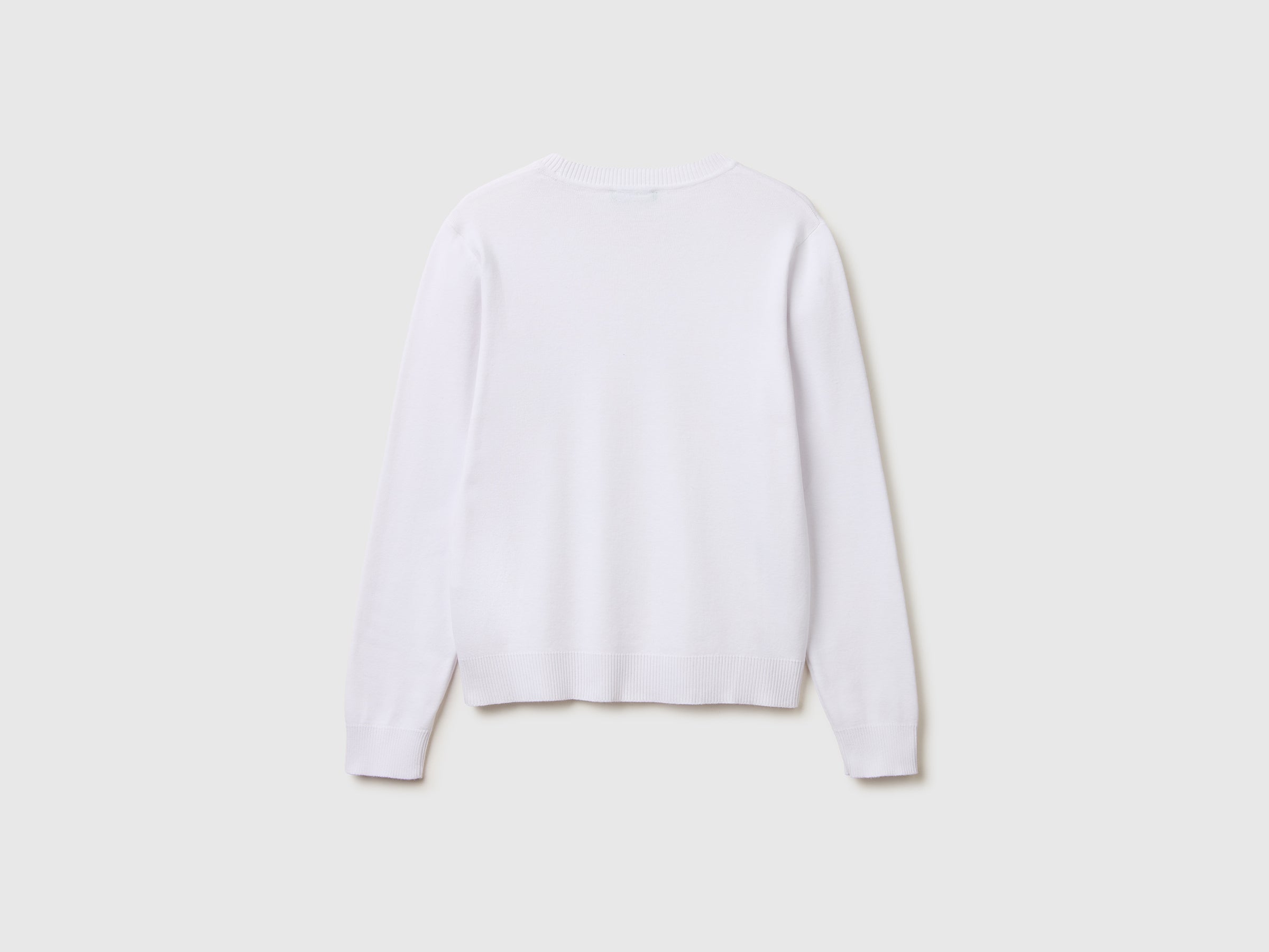 White sweater in tricot cotton - ucb_image_BS