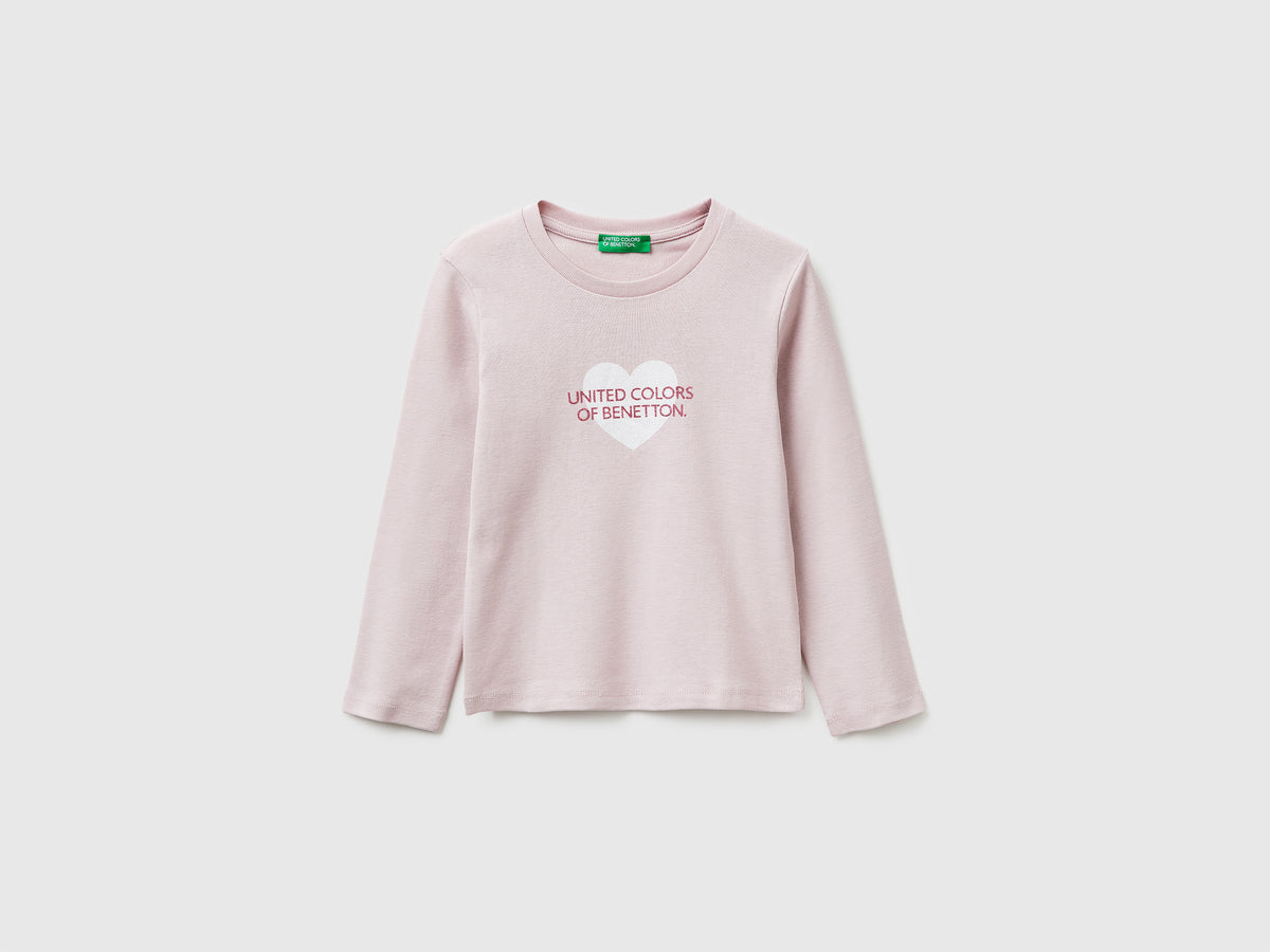 T-shirt com logótipo glitter em algodão orgânico - ucb_image_FS