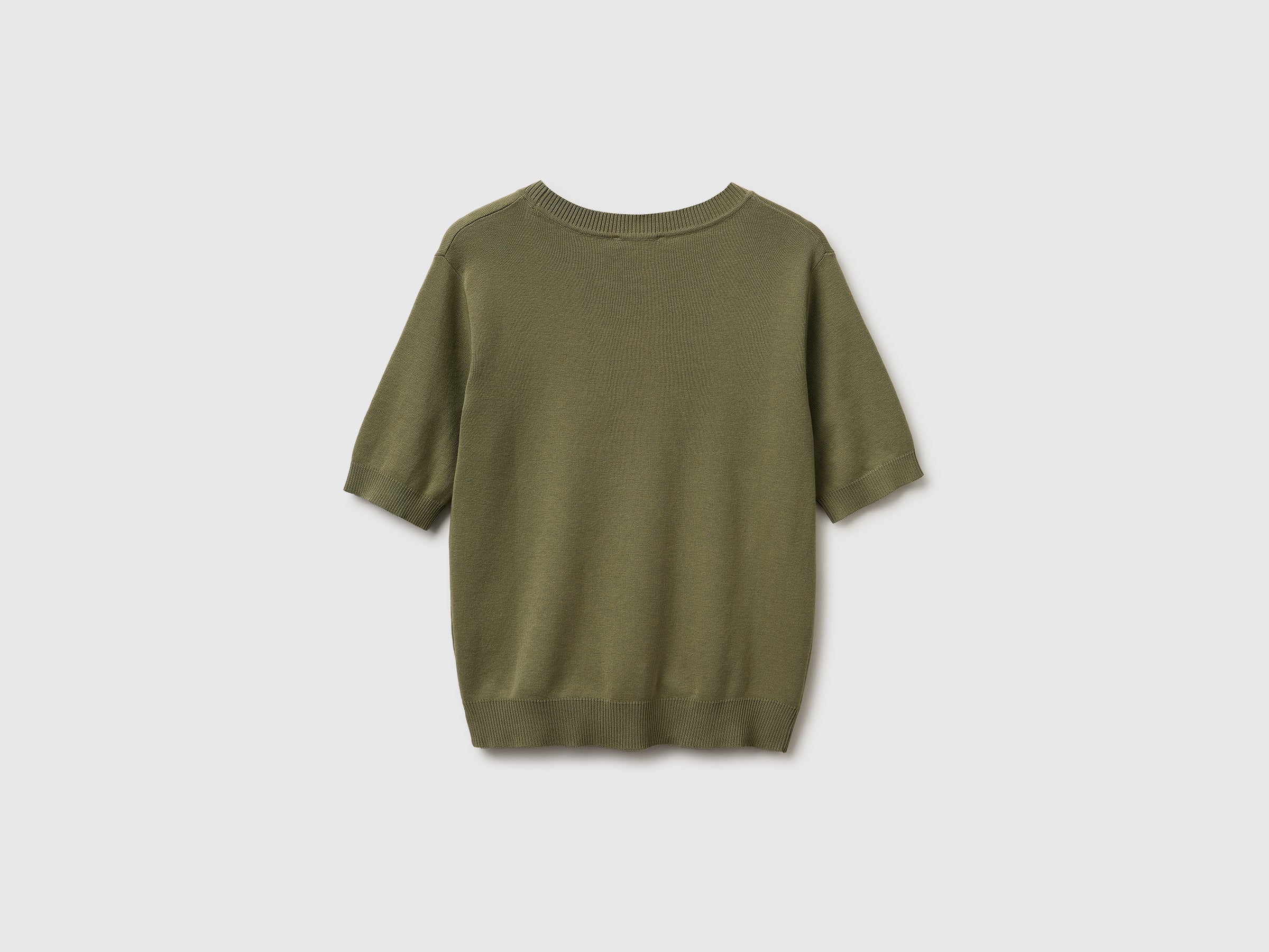 Olive green short sleeve sweater - ucb_image_BS