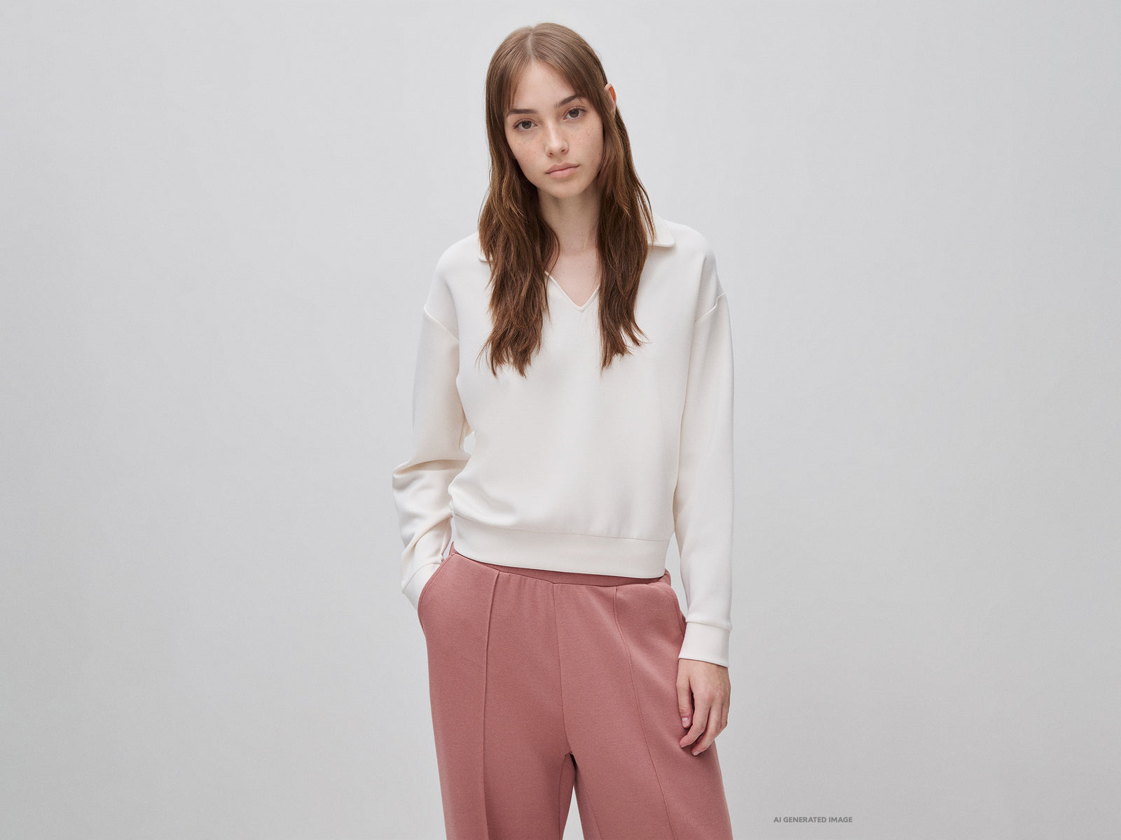 Sweat fluida com gola estilo polo - ucb_image_F