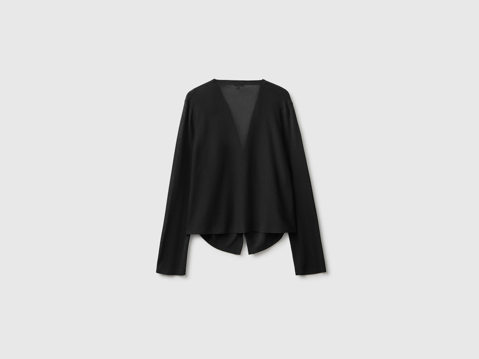 Cardigã drapeado em mistura de viscose de bambu - ucb_image_BS