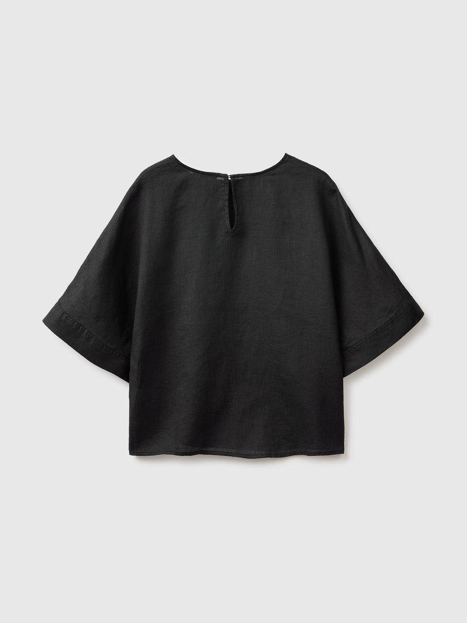 Blusa de gola redonda em linho puro - ucb_image_BS