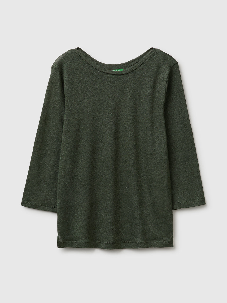 Boat-neck T-shirt in pure linen - ucb_image_FS
