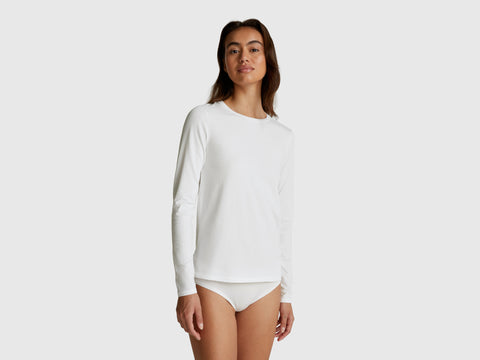 T-shirt de manga comprida em algodão super stretch - ucb_image_F