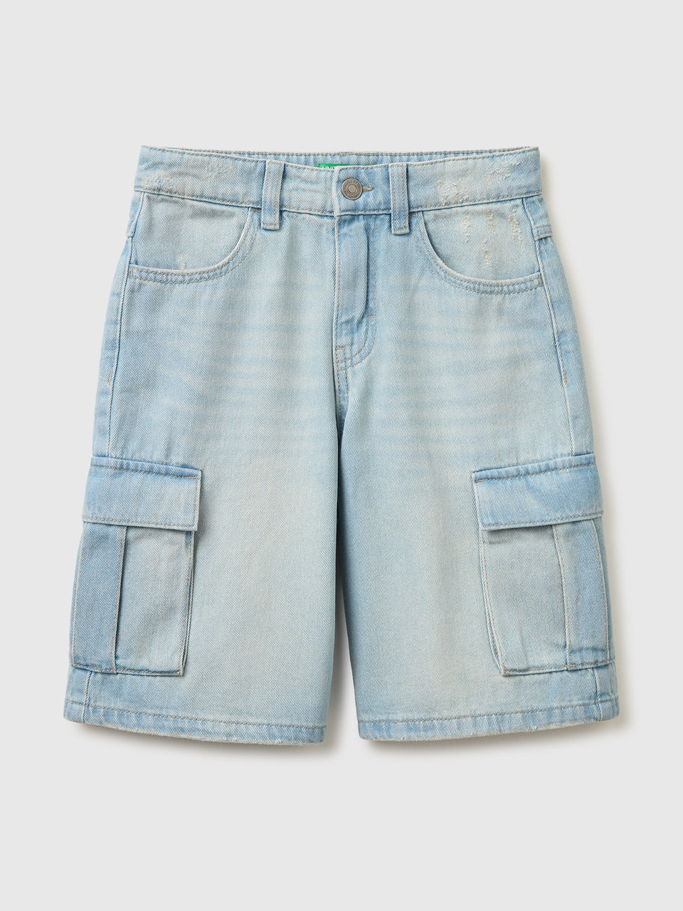 Denim Bermuda shorts with pockets - ucb_image_FS