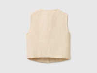 Crew neck vest with buttons - ucb_image_BS