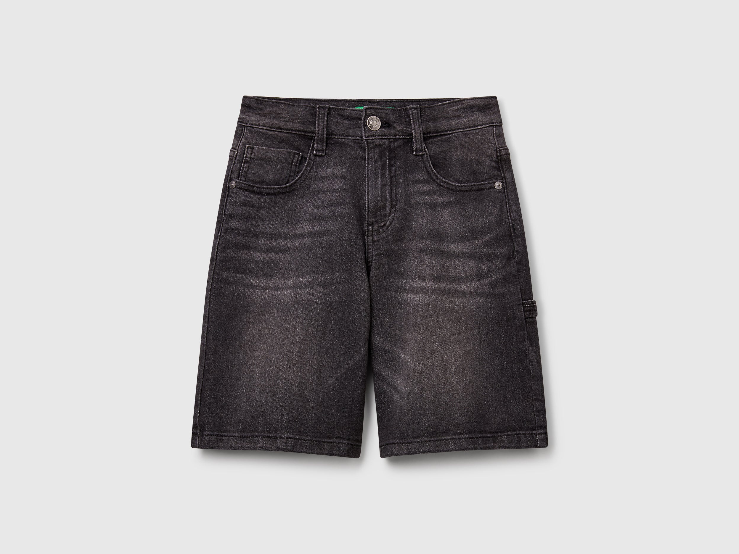 Straight fit denim bermudas - ucb_image_FS