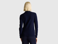 Dark blue turtleneck in pure Merino wool - ucb_image_B