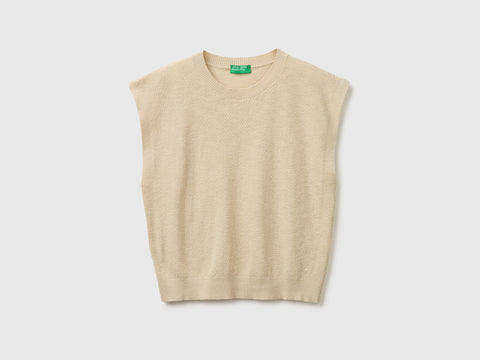 Sleeveless linen blend sweater - ucb_image_FS