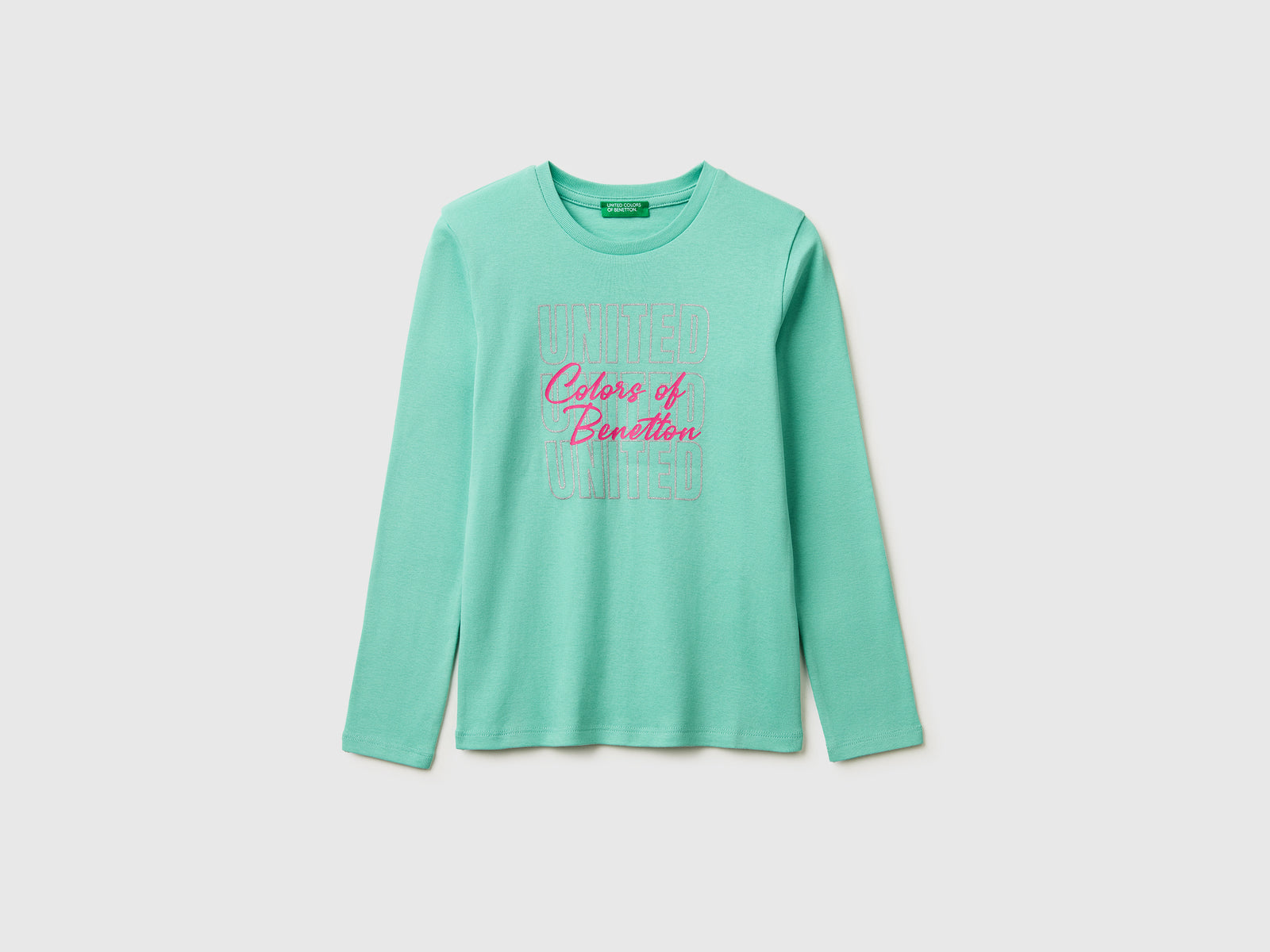 T-shirt with glittery logo in organic cotton - ucb_image_FS