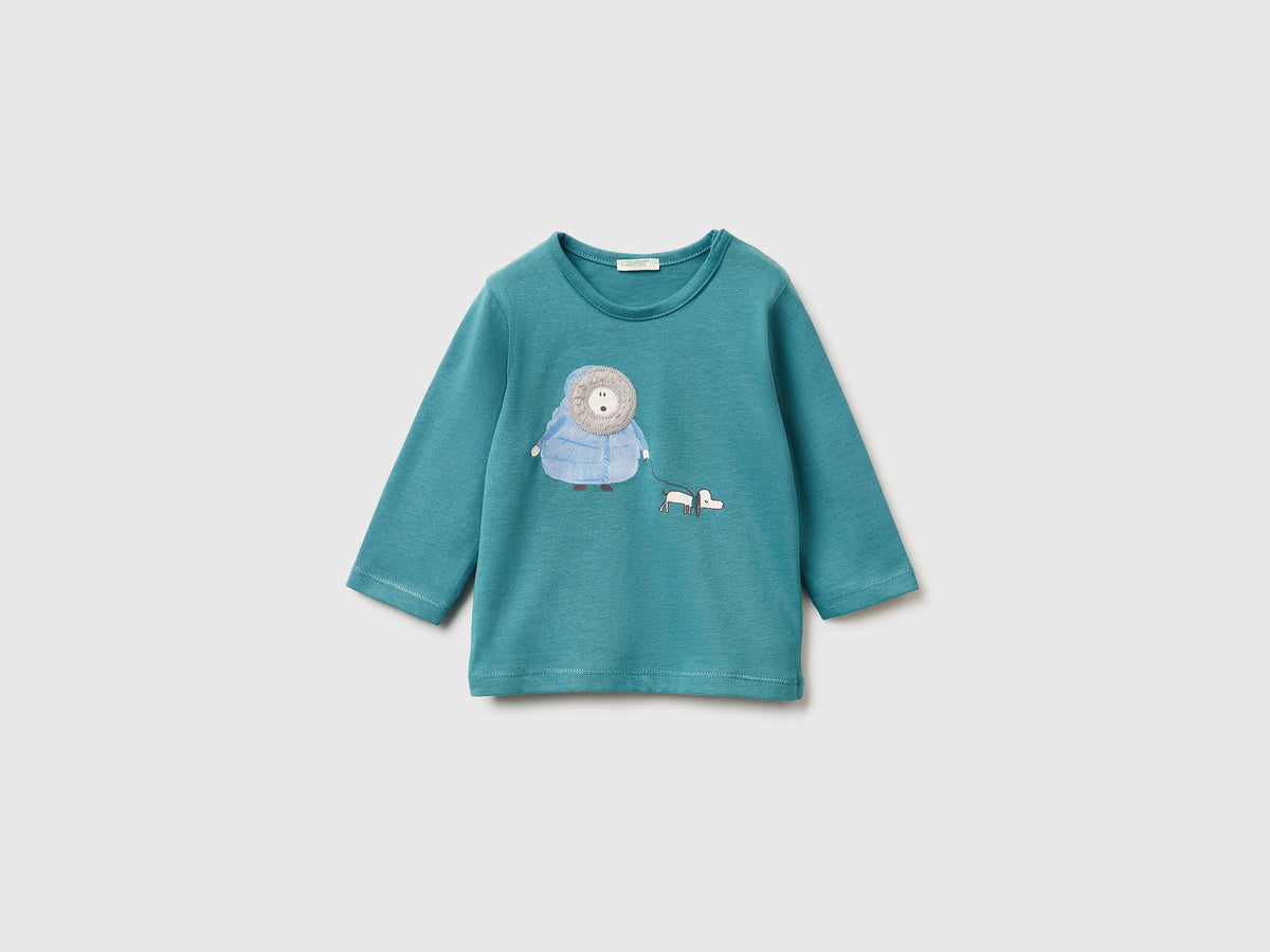 T-shirt de manga comprida em algodão quente  - ucb_image_FS