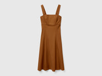 Vestido decote quadrado em mistura de linho - ucb_image_FS