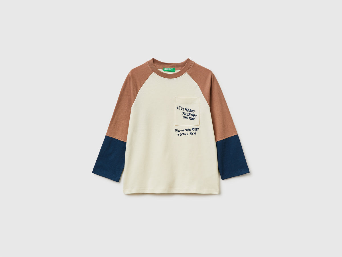 T-shirt color block com estampa - ucb_image_FS