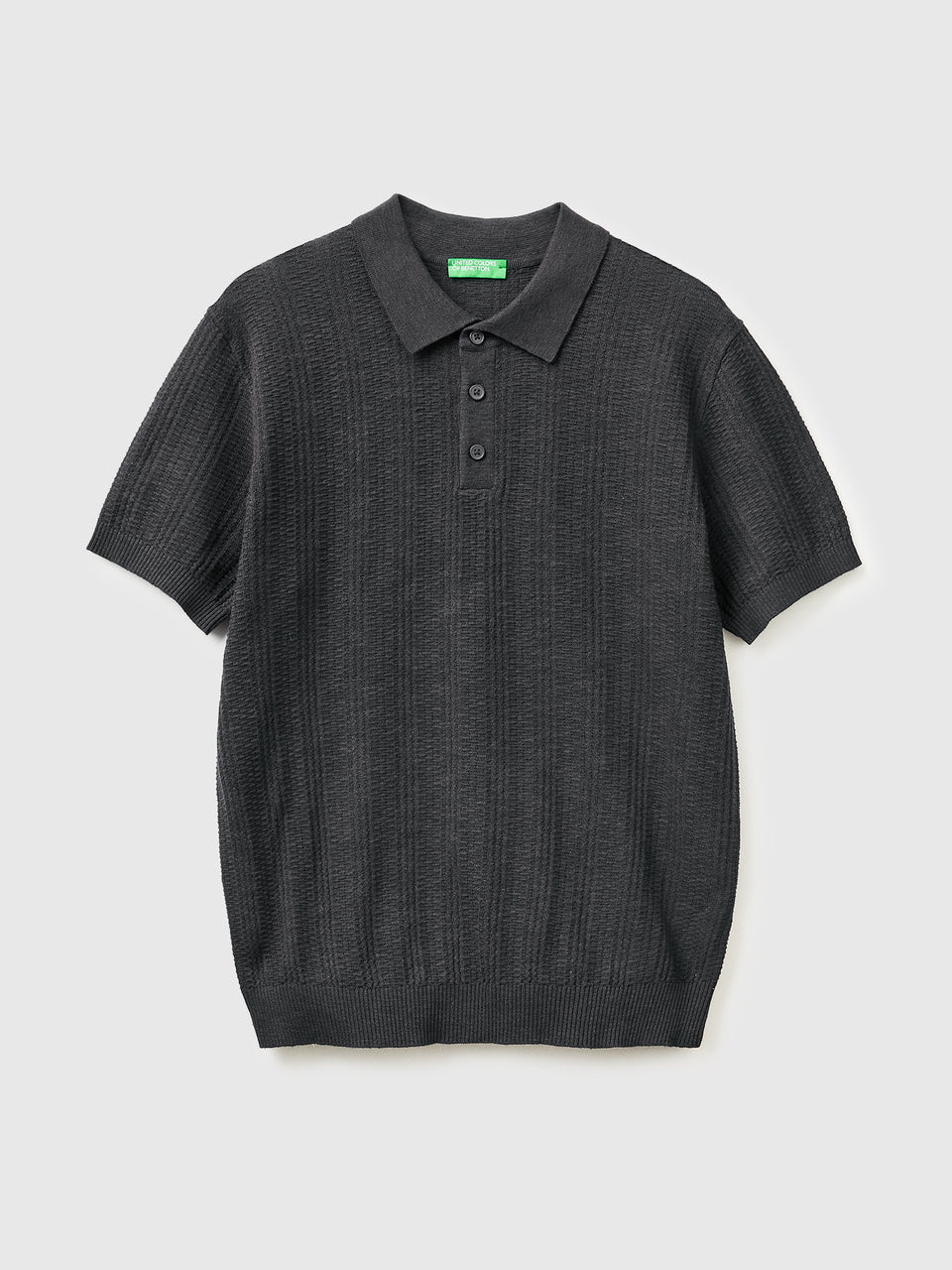 Textured linen blend polo shirt - ucb_image_FS