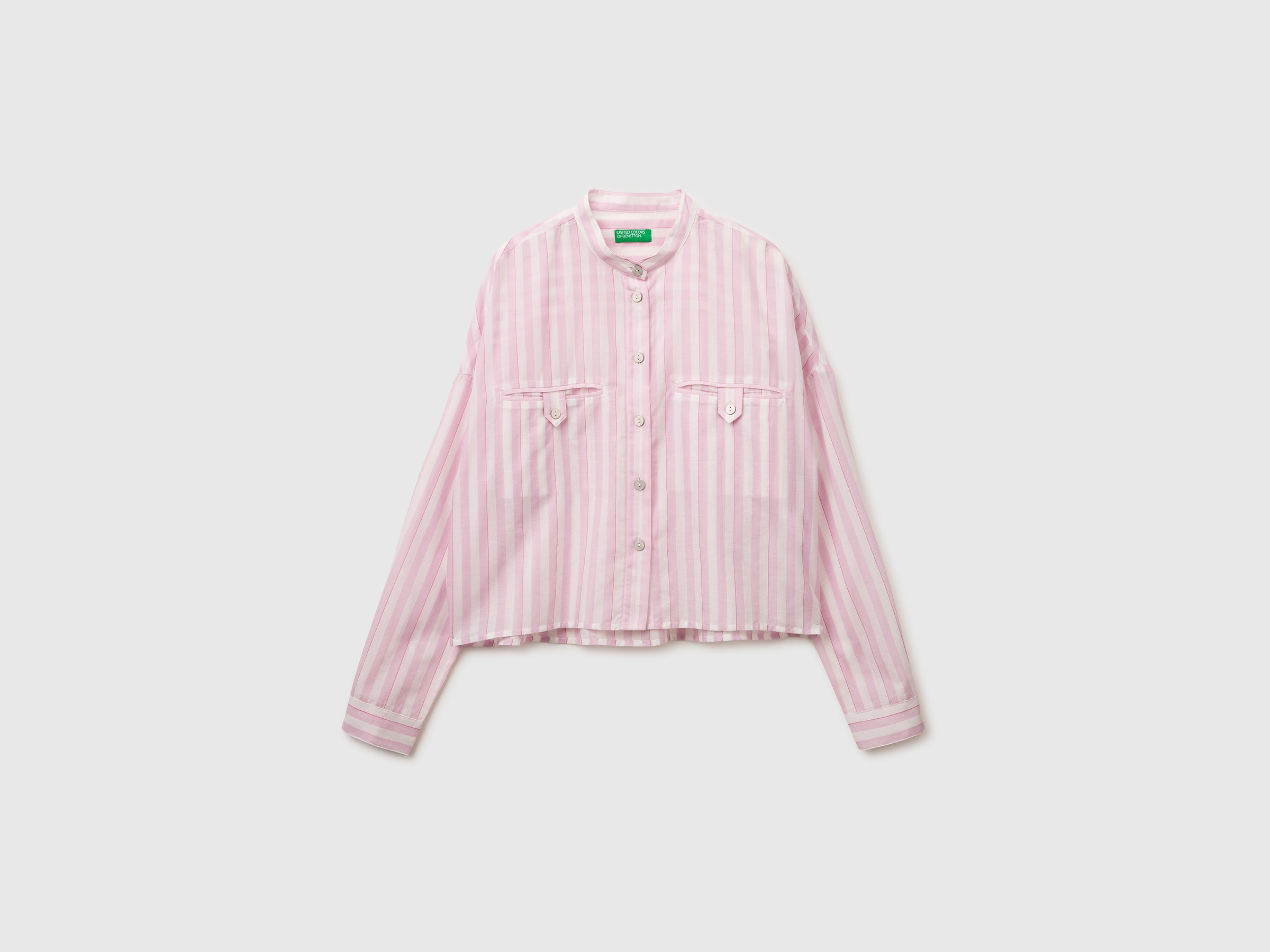 Striped shirt with mandarin collar - ucb_image_FS
