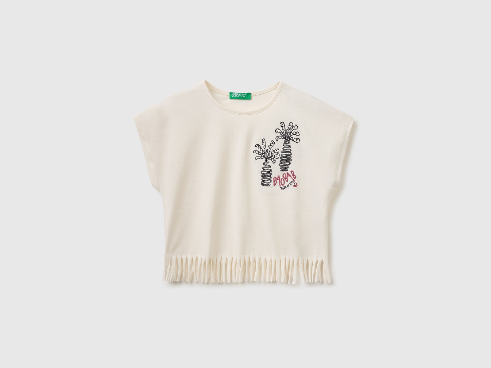 T-shirt com franjas e bordado - ucb_image_FS