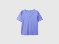 T-shirt decote em V em algodão flamé - ucb_image_FS