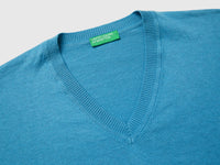Camisola decote em V em algodão e lã - ucb_image_DS1