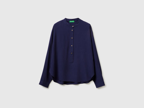Blusa às riscas com gola coreana - ucb_image_FS