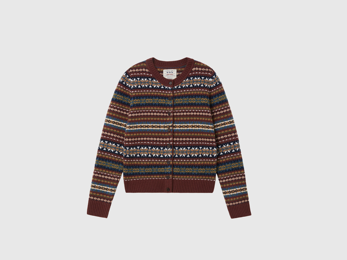 Cardigã jacquard em mistura de lã - ucb_image_FS