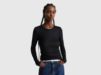 T-shirt em mistura de viscose e caxemira - ucb_image_F