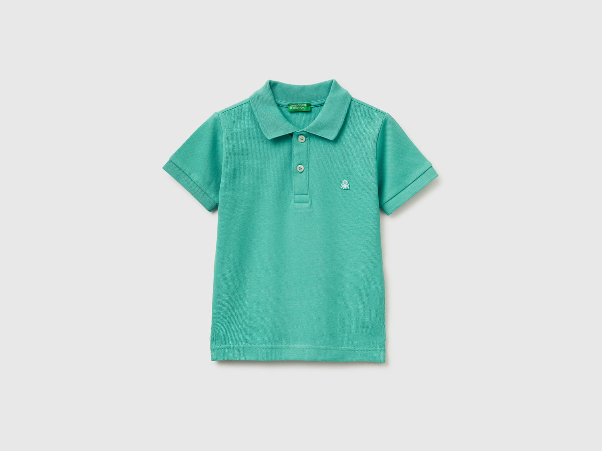 Short-sleeved polo in pure cotton - ucb_image_FS