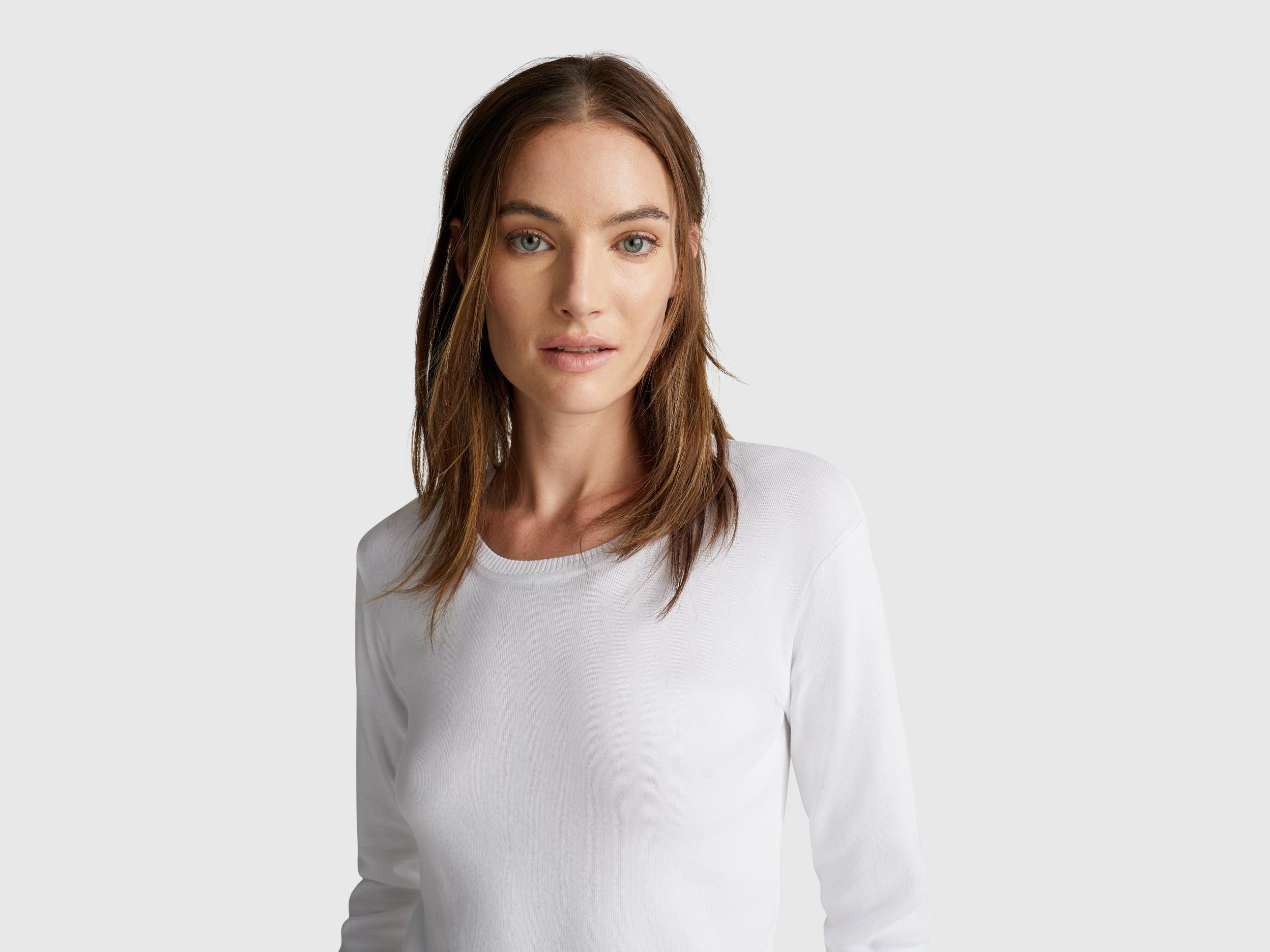 Camisola de gola redonda em algodão puro - ucb_image_FY