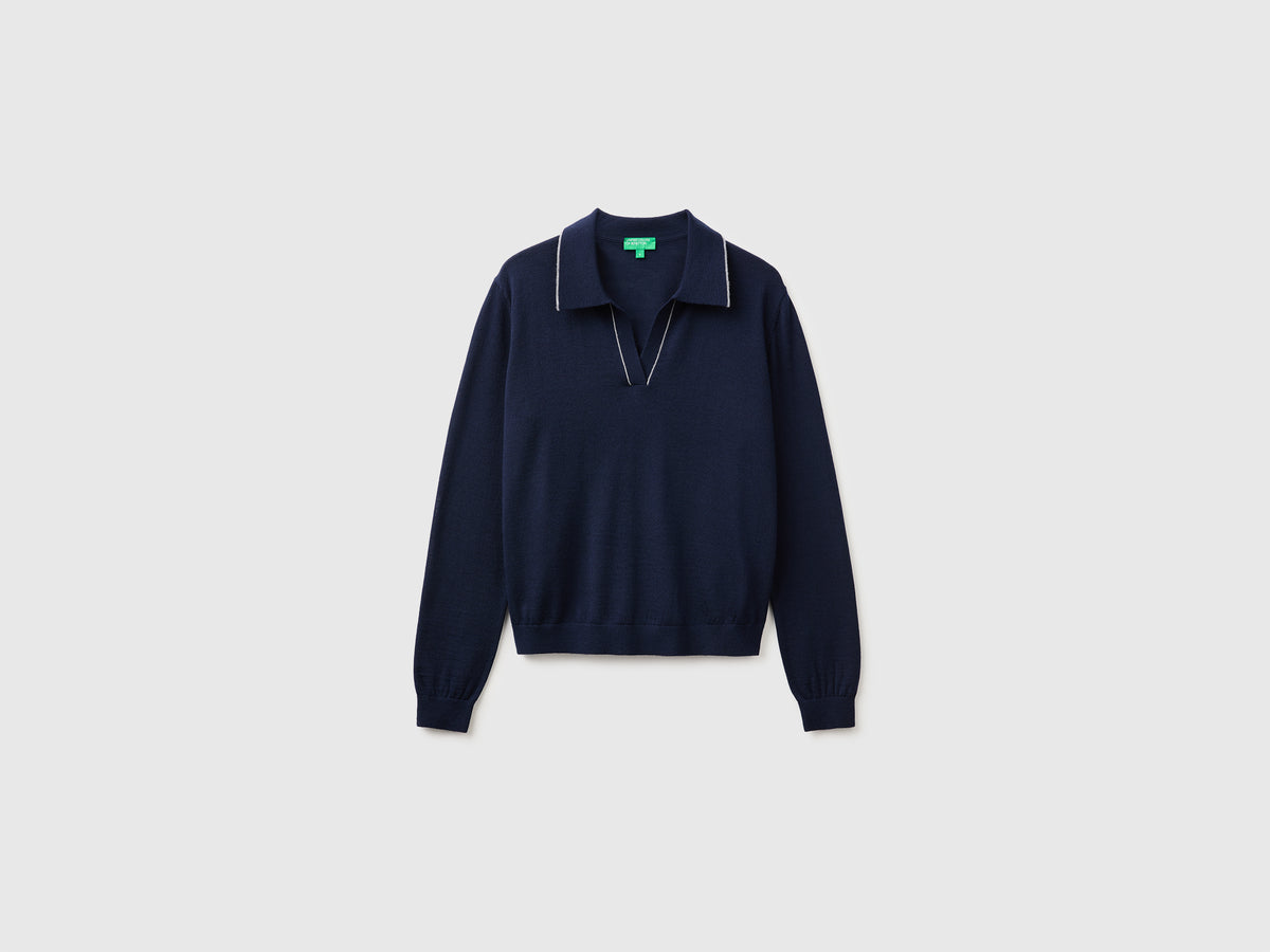 Polo de malha em pura lã Merino - ucb_image_FS