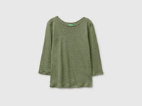 Boat-neck T-shirt in pure linen - ucb_image_FS