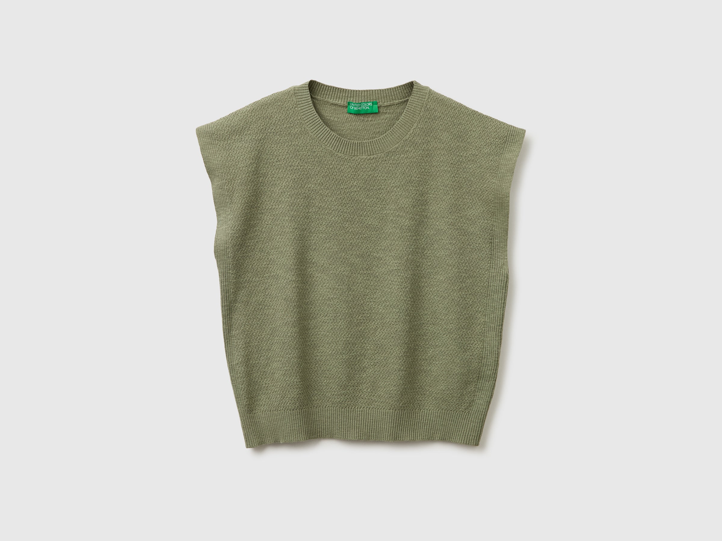 Sleeveless linen blend sweater - ucb_image_FS