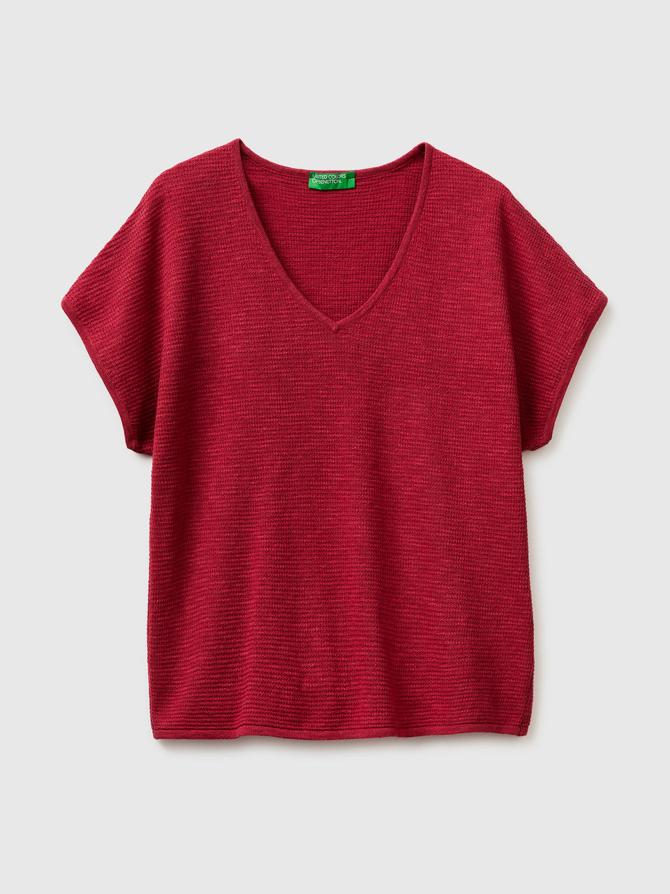 V-neck sweater in linen blend - ucb_image_FS