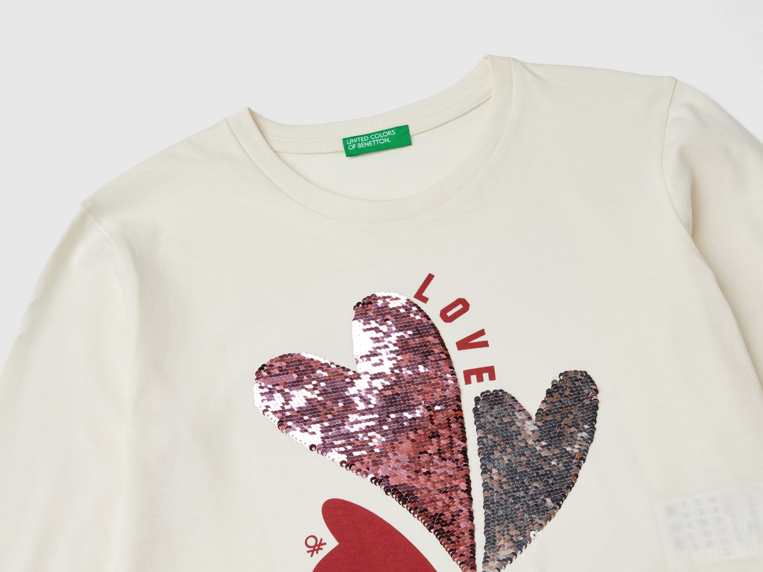 T-shirt com lantejoulas em algodão orgânico - ucb_image_DS1