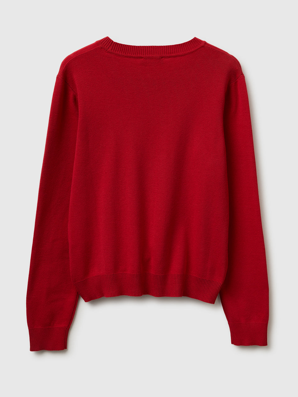 Strawberry red sweater in tricot cotton - ucb_image_BS