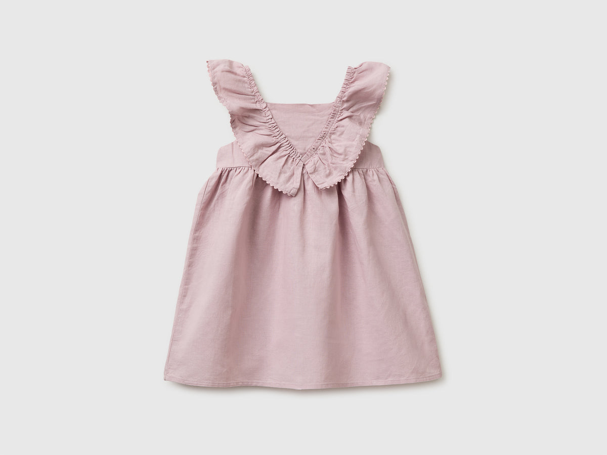 Linen blend dress with ruffles - ucb_image_FS