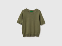 Olive green short sleeve sweater - ucb_image_FS