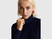 Dark blue turtleneck in pure Merino wool - ucb_image_FY