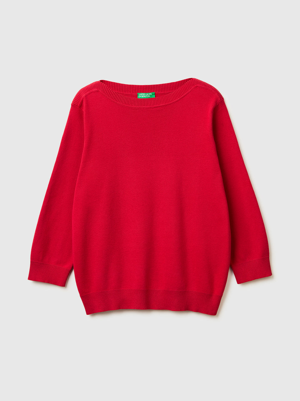 Strawberry red sweater with boat neck - ucb_image_FS