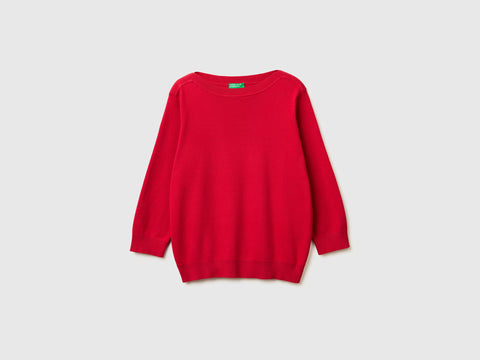Strawberry red sweater with boat neck - ucb_image_FS