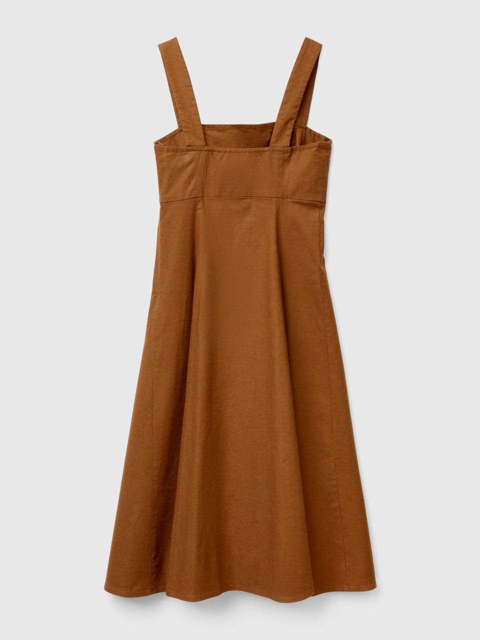 Vestido decote quadrado em mistura de linho - ucb_image_BS