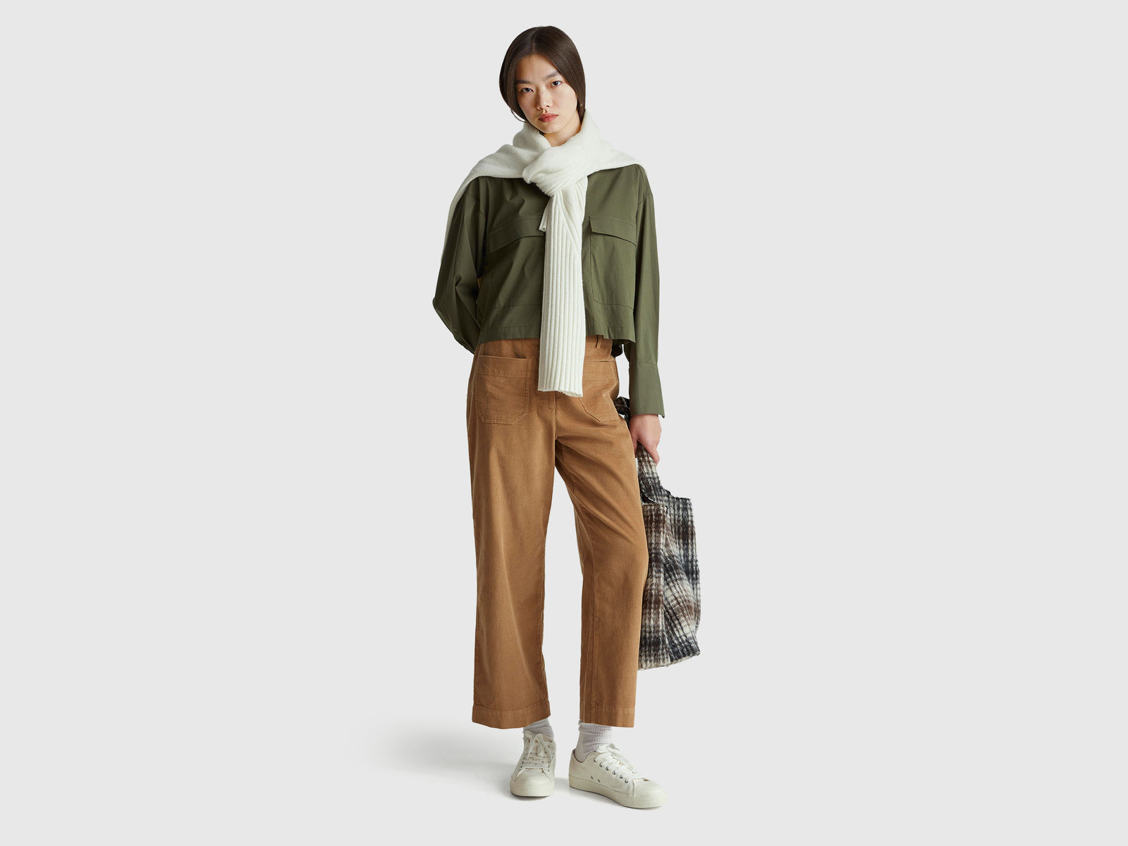 Straight corduroy trousers
