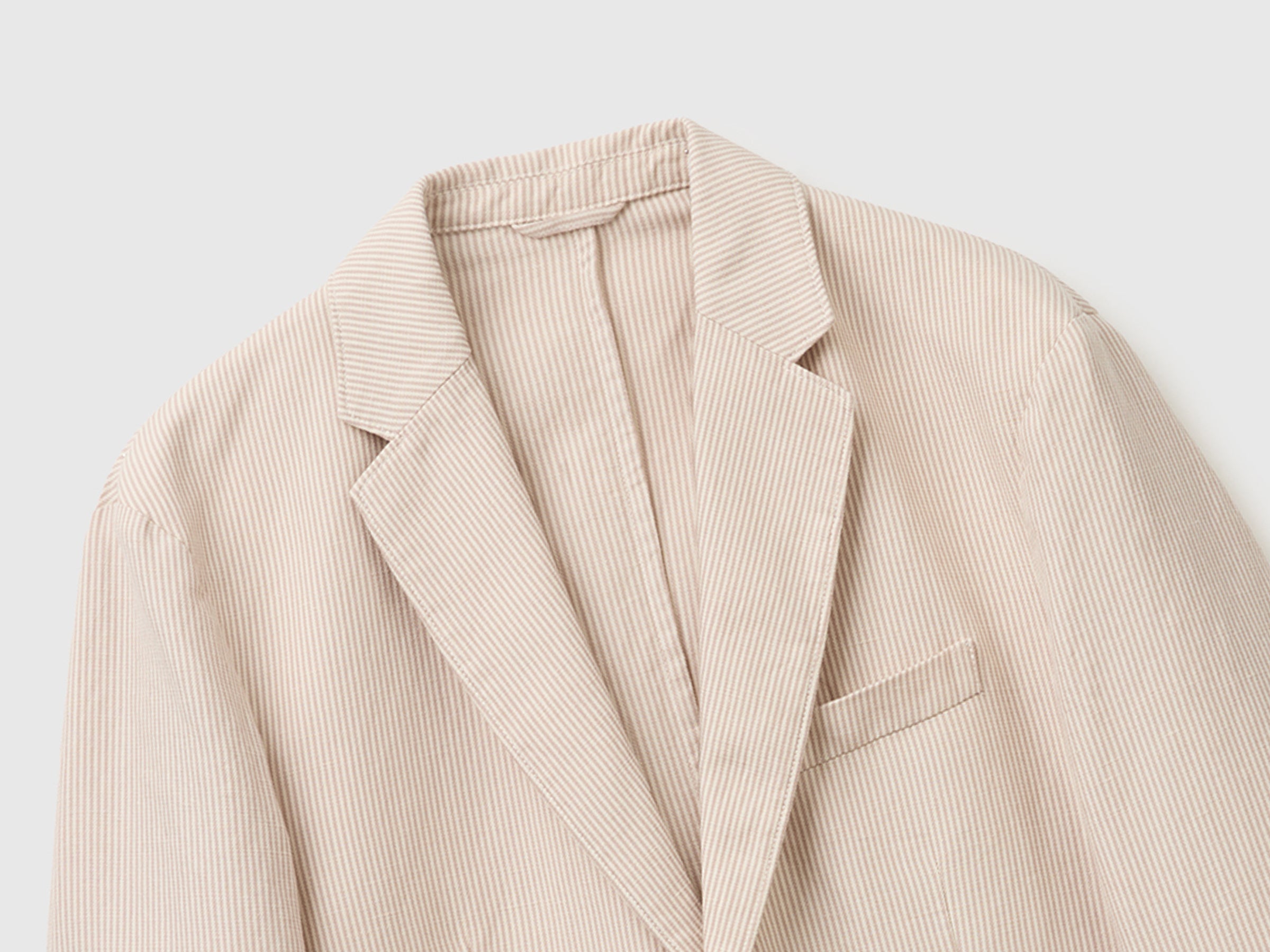 Single-breasted linen blend blazer - ucb_image_FY