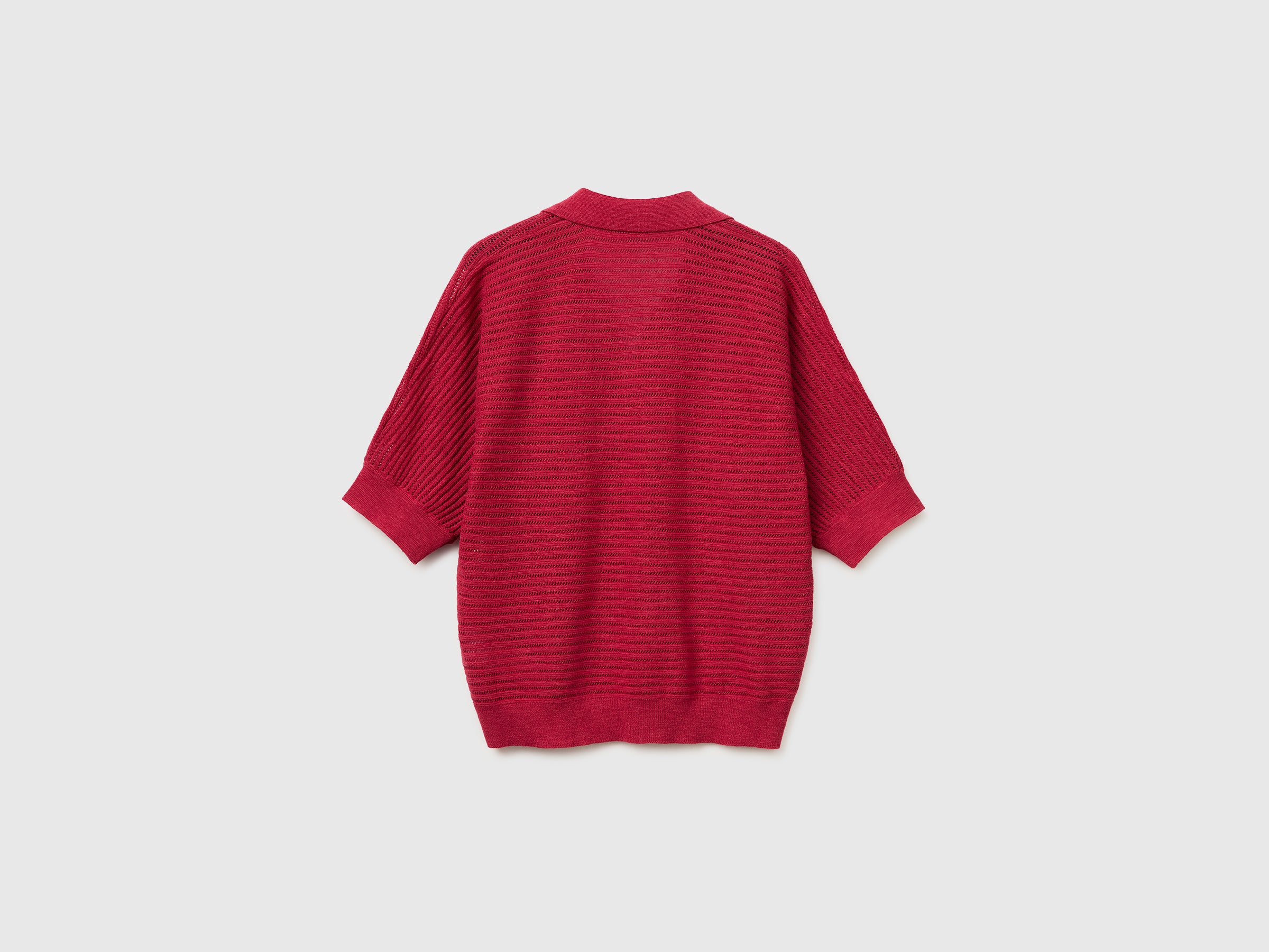 Perforated polo shirt in linen blend - ucb_image_BS