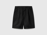 Bermudas com cordão de ajuste em linho puro - ucb_image_FS
