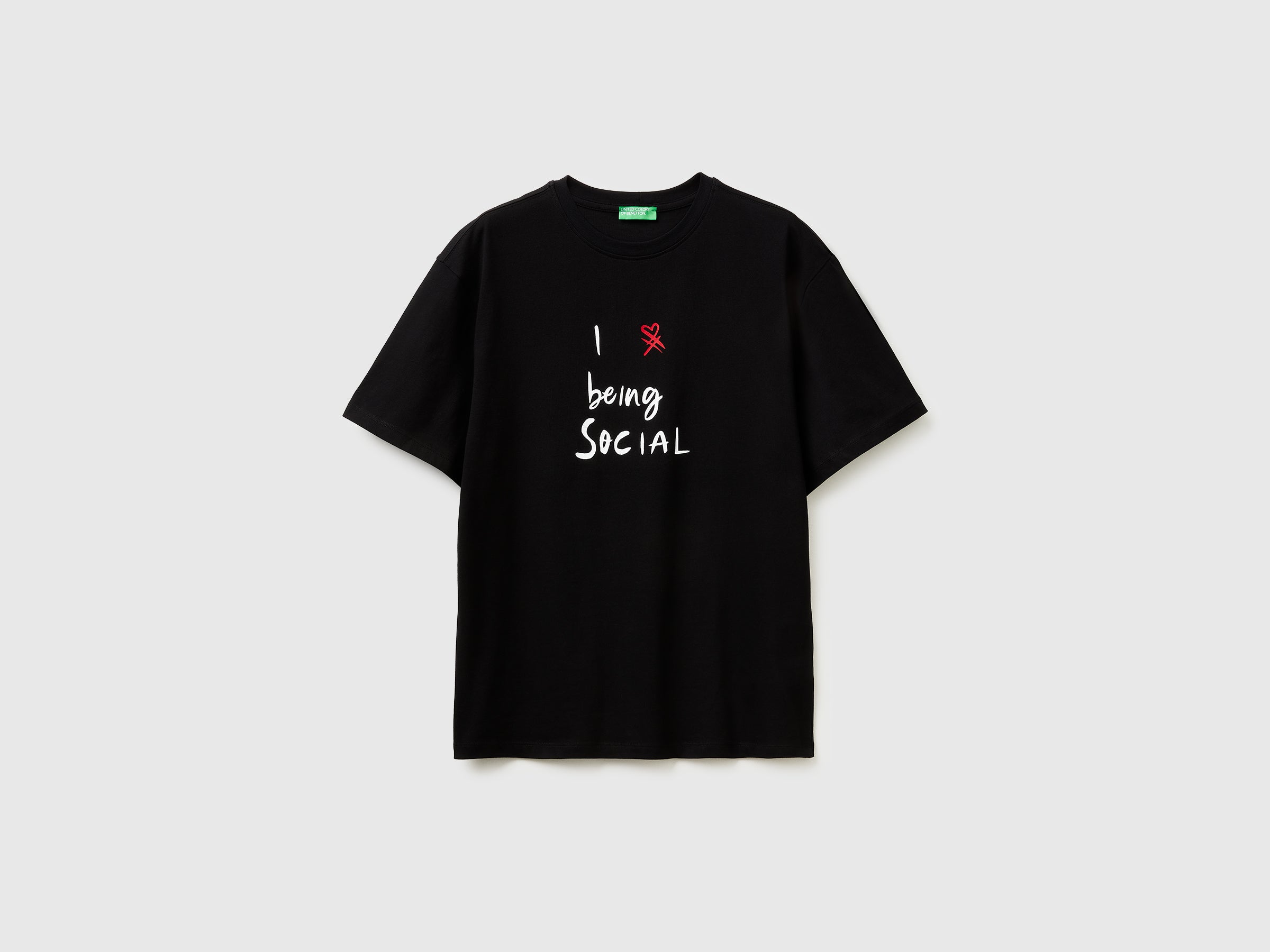 T-shirt com estampa slogan em algodão orgânico - ucb_image_FS