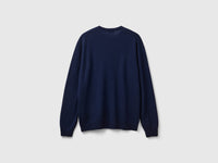 Camisola azul-escuro em pura lã Merino - ucb_image_BS