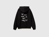 Sweatshirt with hood and slogan print - ucb_image_BS
