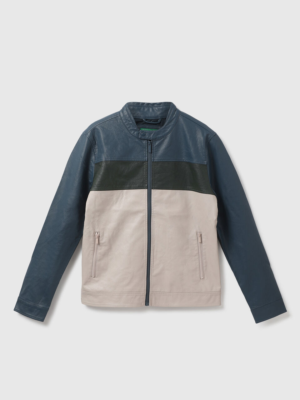 PU COLOR BLOCK JACKET image number null